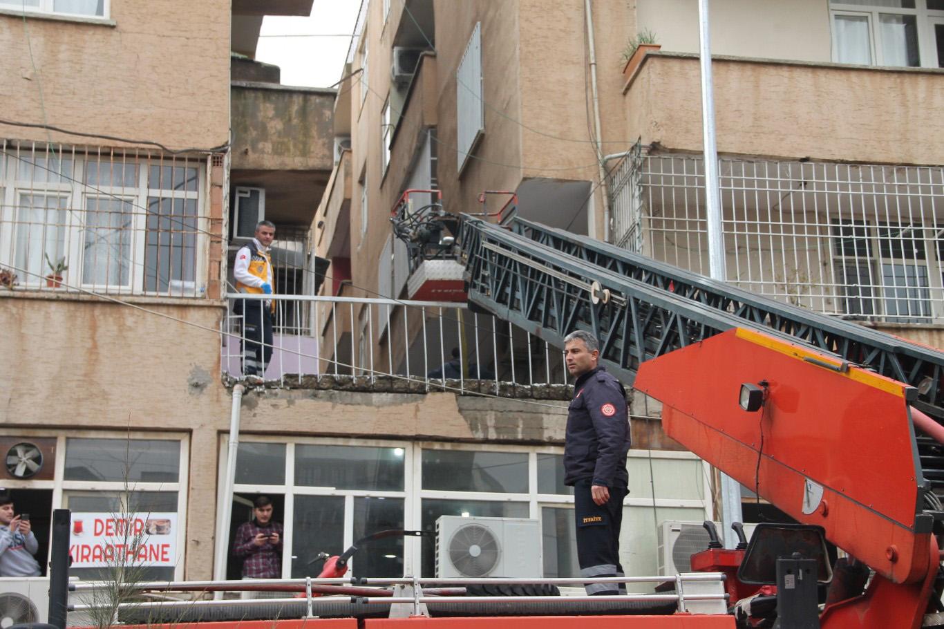 Mardin'in Kızıltepe ilçesinde ev yangını